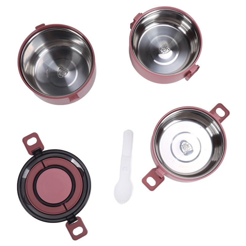 Thermal Lunch Box 2200ml Three Layer Detachable Compartment Design Portable