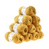 10 x 50 g Knitting Yarn Yellow Linen Touch #