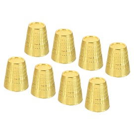 PATIKIL Metal Sewing Thimbles, 8 Pcs Sewing Thimble Finger Protector Durable Quilting Craft Accessories for Knitting Craft Needlework, Golden
