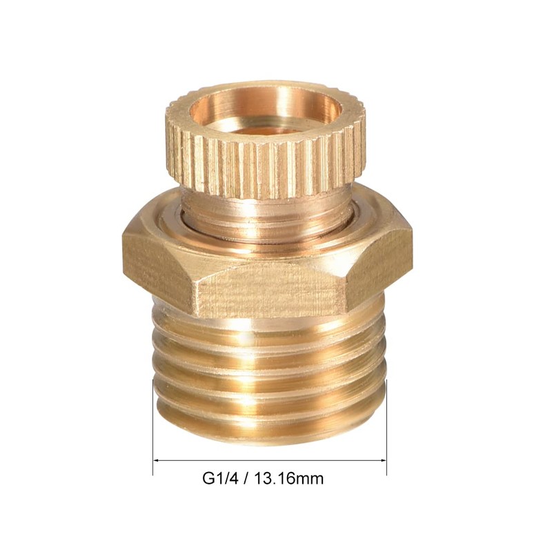 sourcing map Air Compressor G1/4 Male Thread Water Drain Valve