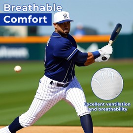 AIGEVTURE Baseball Bating Gloves Adult Youth Baseball Softball Batting Gloves Men Women White Large