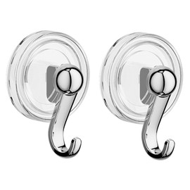 Suction Cup Hooks Strong Bathroom Rack Wall Mounted Hooks Non-Scratch Shower Rack Set of 2