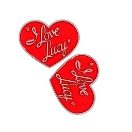 EnigmaGlow I Love Lucy Brooch Pins Badge for Women Men Clothing Bags Jackets Hat Accessory Decoration 2 Pcs