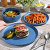Gibson Home Canyon Crest Stackable Matte Melamine Set - Blue,