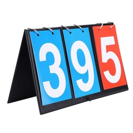 Flip Number Scoreboard Large,Flip Scoreboard Score Flip Board Basketball Scoreboard,2/3/4 Digit Portable Flip Sports Scoreboard Score Counter for Table Tennis Basketball Football Volleyball(3 Digit)