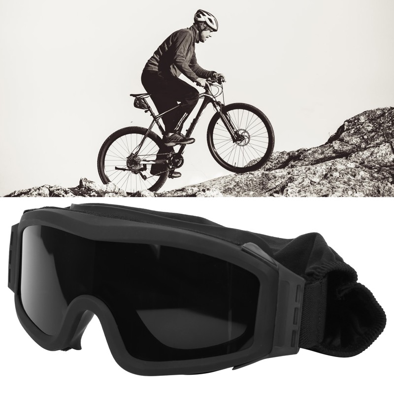 Tactics DustProof Protective Glasses Impact Resistant AntiExplosion Military Goggles(Verre gris