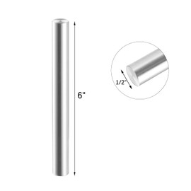 Eowpower 1/2" Aluminum Solid Round Rod, 6 inches Length Lathe Bar Stock