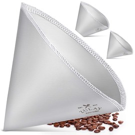 Zulay Kitchen Stainless Steel Reusable Coffee Filter for Pour Over, Reusable Coffee Mesh Cone, Non-Plastic no PFAS