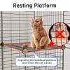 Oneluck Cat Cage Indoor with Litter Box 2-Tier DIY Cat