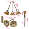 TorSor 12 Pack Wire Brush Set with 1/8'' Mandrel Brass