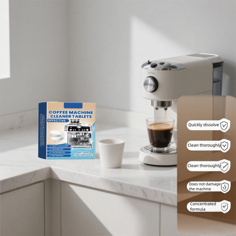 Urnuos Coffee Machine Cleaner Descaler Tablets 20 Pack, Coffee Maker