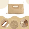 Fecialy Straw Clutch Top Handle Clutch Handbags for Women Raffia