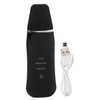 Face Skin Scrubber USB Rechargeable Peeling Machine Ultrasonic Exfoliating SkinCare(Black