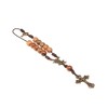 Car Rearview Mirror Rosary Decade Crucifix Ornament - Made in