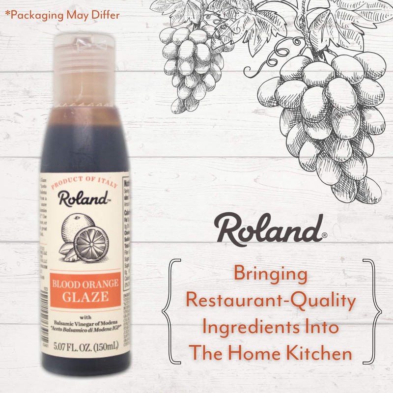 Roland Foods Blood Orange Balsamic Vinegar Glaze, 5.07 Ounce Bottle,