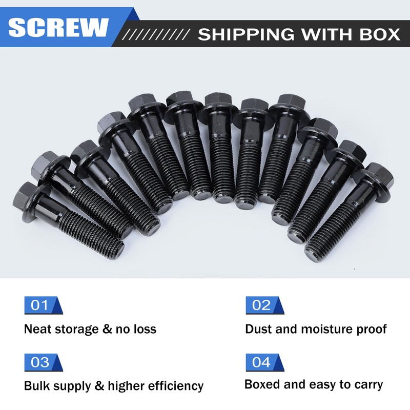 GOFIRA M10 x 1.25 x 40mm Flanged Hex Head Bolts