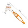 Orange Double Bristle Head Denture Brush Portable Cleaning Brush False