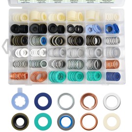 DEEFILL 330PCS 36 Popular Sizes Mater Oil Drain Plug Gaskets, Washer Assortment Kits Replace 097-119, 097-139, 097-021, 097-025, N0138157, 11026-01M02, APC93000, 94109-14000, 097-128, MD050317