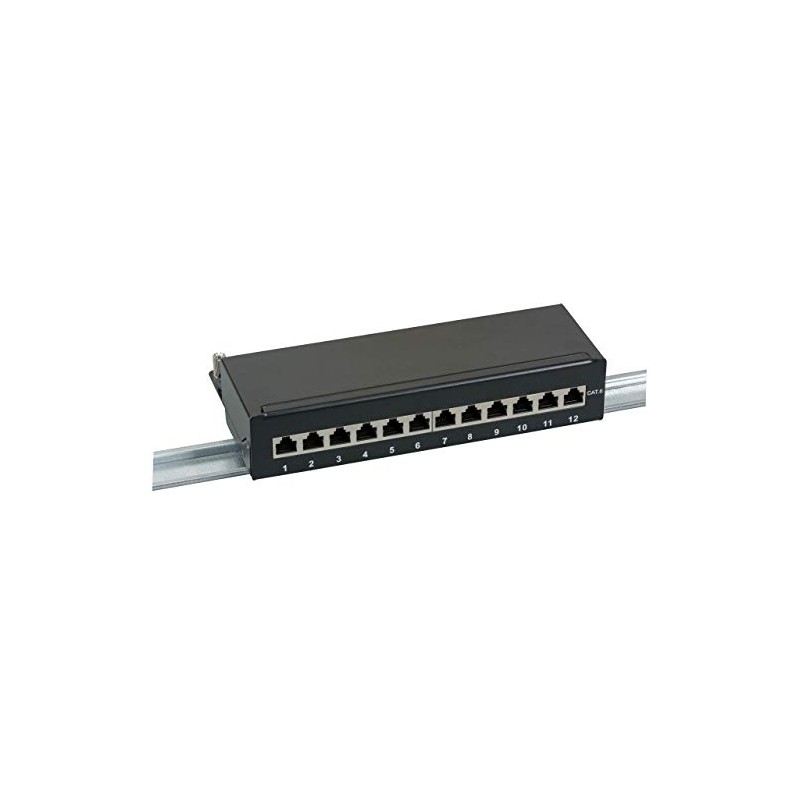 EFB-Elektronik Mini Patch Panel STP 12xRJ45 Cat.5e, 10 Inches