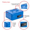 Sterling CB02CBL 8" Combination Lock Cash Box,Blue