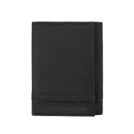 Travelon RFID Blocking Tri-Fold Wallet, Black, One Size