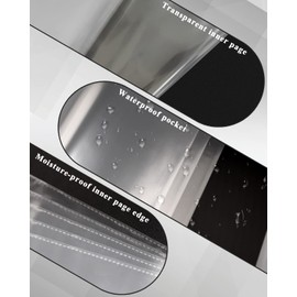 Art Portfolio 4 Packs Portfolio Folder with Plastic Sleeves Presentation Book with Sheet Protectors 11"x17" 30 Pockets 60 Pages Capacity