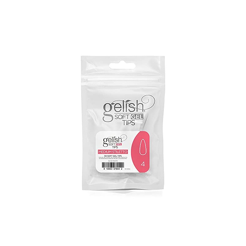 Gelish Soft Gel Tips, Medium Stiletto Size 4, 50 ct.