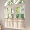 Wild Flowers Leaf Linen Kithen Curtains Valances for Windows Easter