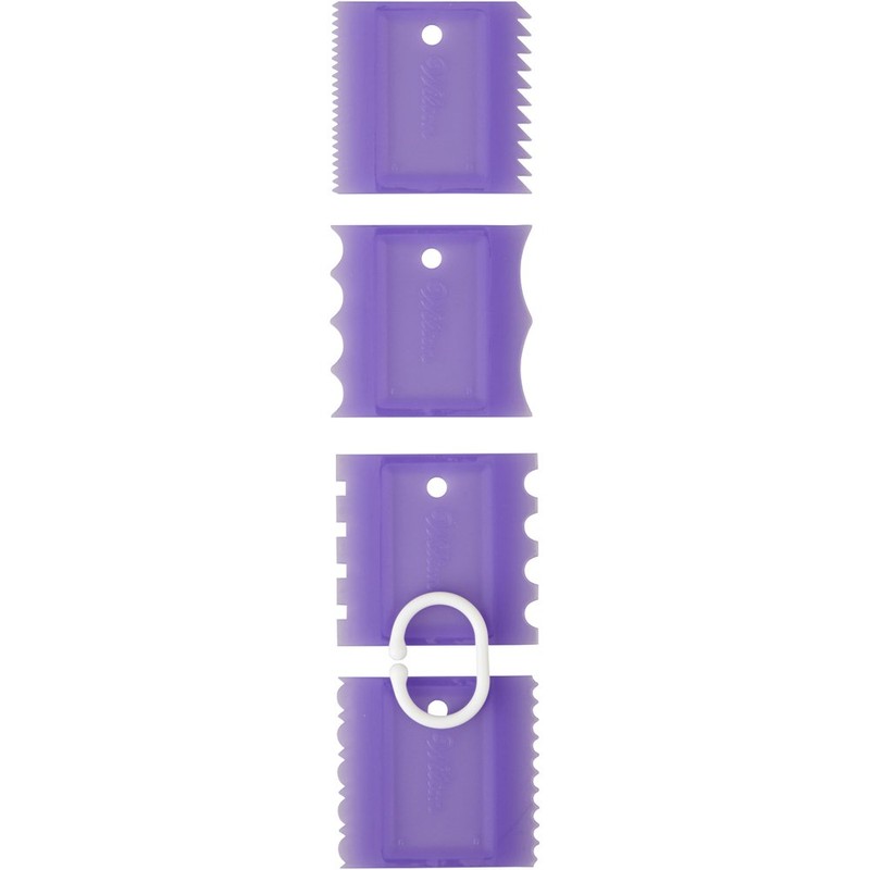 Wilton 4 Pieces Texture Combs Tool, Purple, 11.43x33.02x0.25 cm