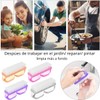 Wzenclave Cepillo de dedos de mango para 4 uñas limpias,