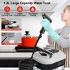 Steam Cleaner, 6-Levels Adjustable Switch Handle, 15s Heat-Up, 1.2L Tank,