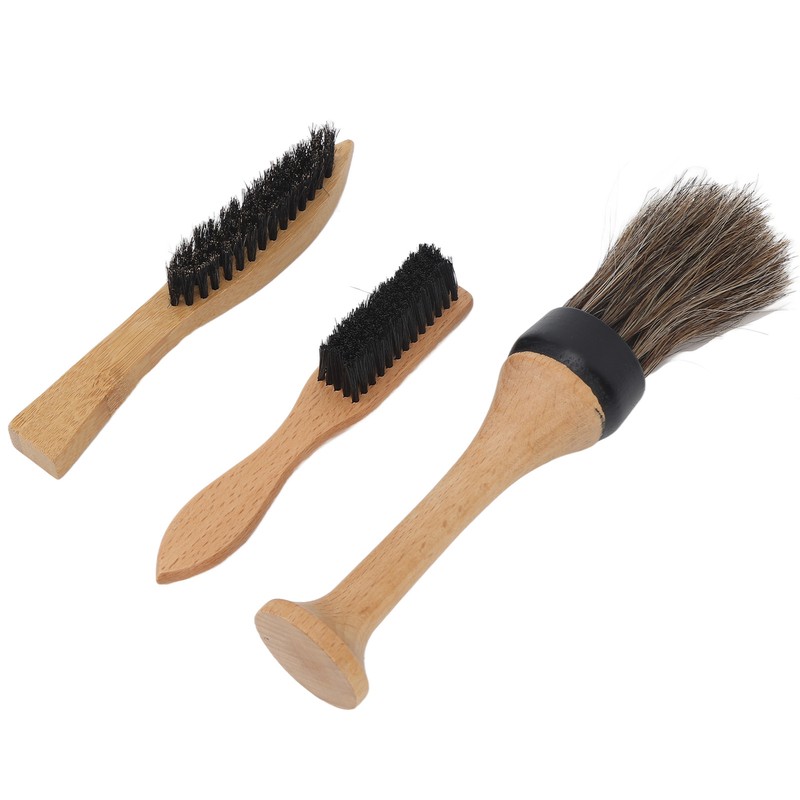 3pcs Barber Brush Set Professional Soft Bristles Portable Barber Neck
