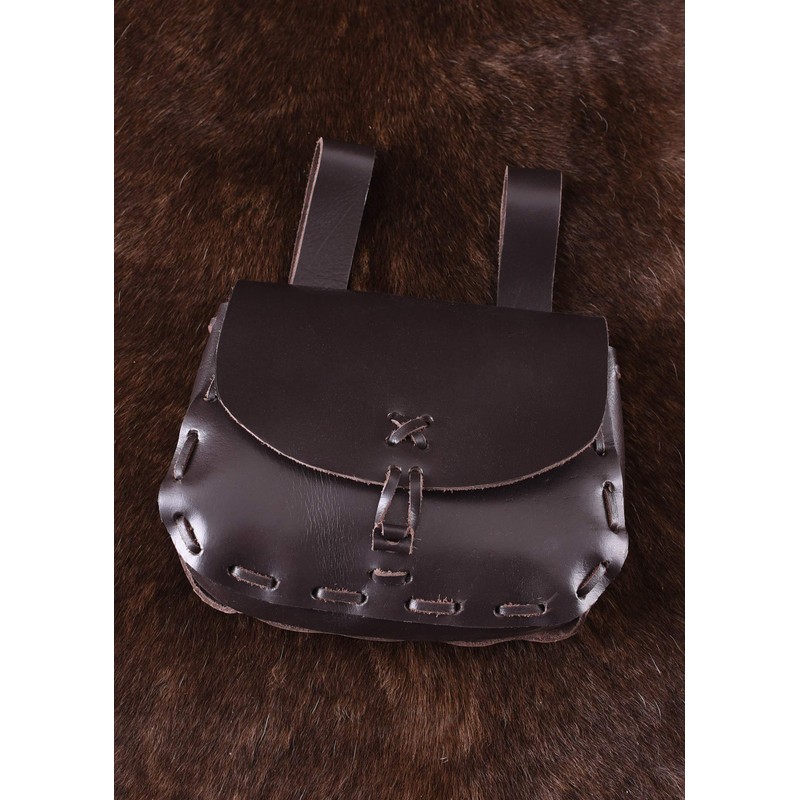 Medieval ULFBERTH Dark Brown Leather Bum-Bag Purse-Medieval