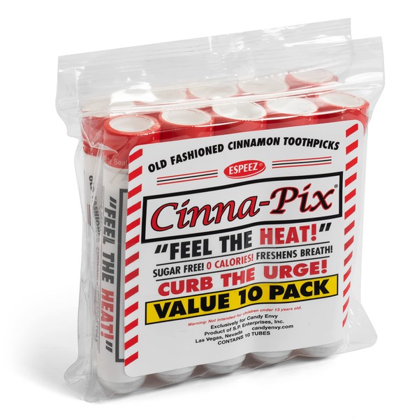Cinna-pix Cinnamon Toothpicks Tubes (10 Pack)