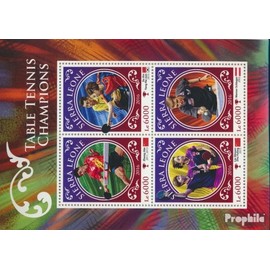 Sierra Leone 7663-7666 Sheetlet (complete. issue.) unmounted mint/never hinged ** MNH 2016 Master in Table Tennis (Stamps for collectors) Tennis/Tabletennis