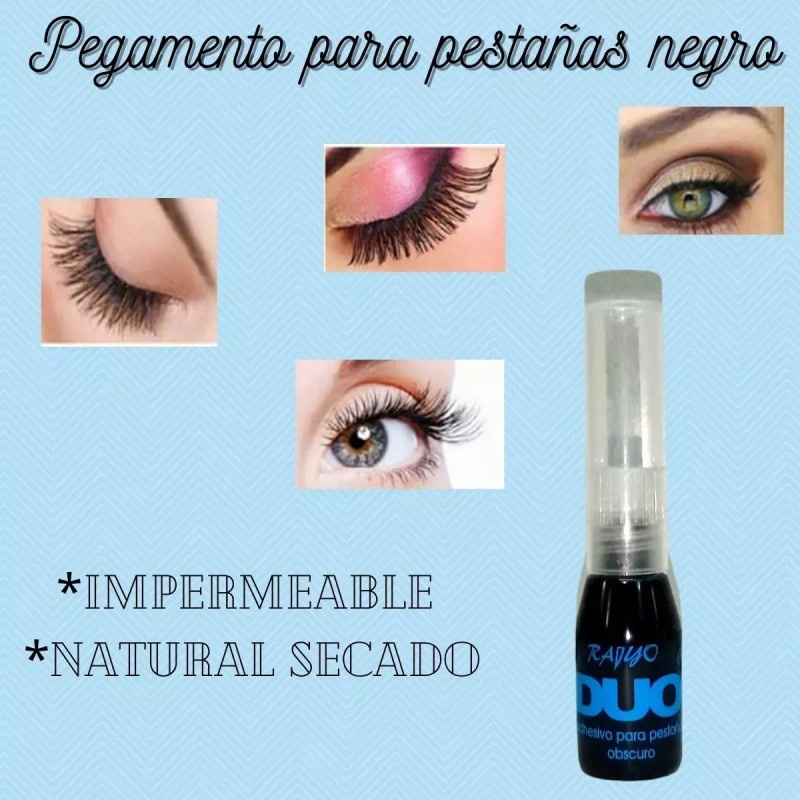 DUO RAYO 12 Pegamentos Para Pestañas Postizas Negro Duo Rayo
