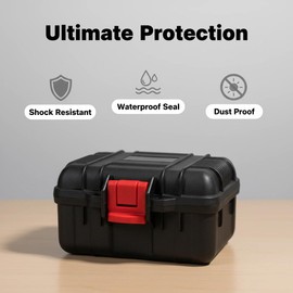 Waterproof & Shockproof Travel Watch Case - Durable Hard Storage Box for Travel, Sports & Outdoor & Daily Protection - Hard Protective Case Compatible with Smartwatches