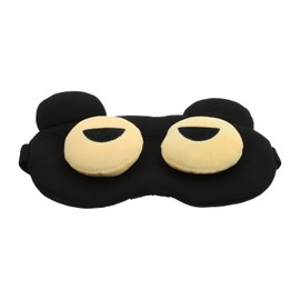 3D Bear Eye Sleep Mask: Zero Pressure Light Blocking Eyeshade, Adjustable and Comfortable Design for Men and Women (Half eye (with gel))