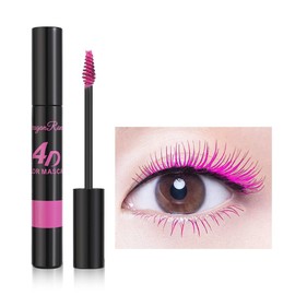 Popular Product: Color Mascara, Cosplay, 4D Curl Mascara, Cosplay, Eyelashes, Enhances 3D Appearance of Eyes, Long Keeping, Sweat-proof, High Coloring, All-Day Makeup, Waterproof (02# Rose Red)