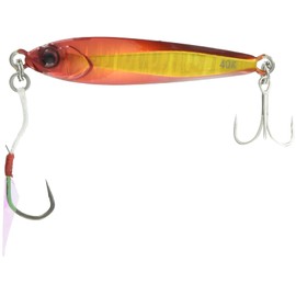 JACKALL Metal Jig, Big Backer Jig, 2.7 inches (68 mm), 1.4 oz (40 g), Akakin / Magma Wave Holo