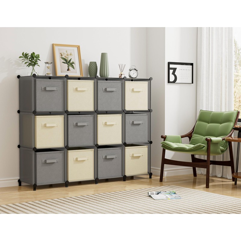 HOMIDEC Closet Organizer, 12-Cube Closet Organizers and Storage, Portable Closet