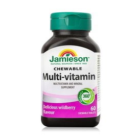 Jamieson Chewable Multivitamin Mineral 60 tablets (1350mg x 60 tablets) 2 months supply / 자미에슨 츄어블 멀티비타민 미네랄 60정 (1350mg x 60정) 2개월분
