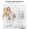 KONE Clear Toothbrush Holders for Bathrooms, 2 Cups Toothbrush Holders
