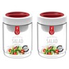 Alliving Salad Bottle Set of 2, with Leak Proof Salad