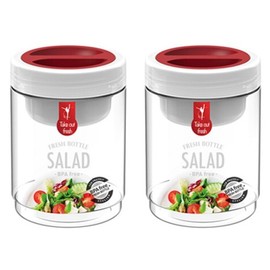 Alliving Salad Bottle Set of 2, with Leak Proof Salad Sauce Dressing Case 25.36oz