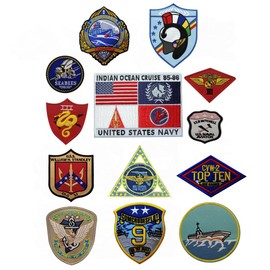 PHOENIX IKKI US Army US Navy US Air Force Navy US Military MAVERICK TOP GUN Embroidered Tactical Patch, Patch, Medal, Armband, Emblem, Appliqué, Flight Jacket, 13-Piece Set