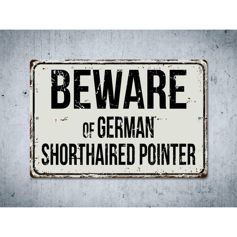 Deerts 290VS Beware of German - Señal de Metal Retro