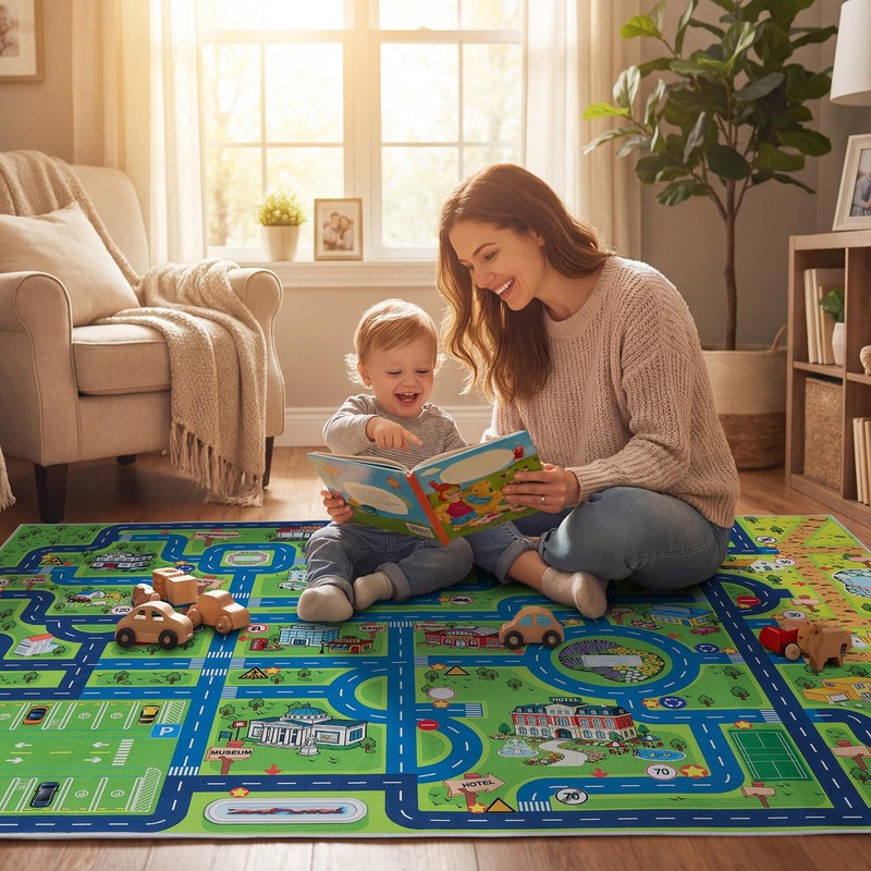 Esup 4'x6' Non-Slip Kids Rugs Perfect for Playrooms, Bedrooms, and