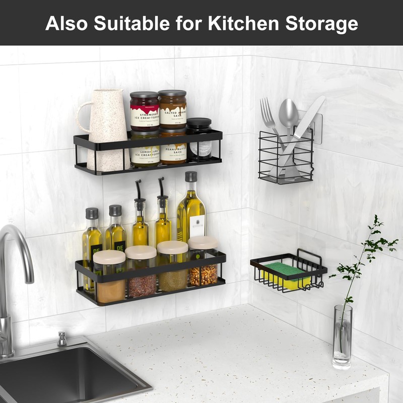 UUlioyer Shower Caddy, Shower Shelf No Drilling, Bathroom Accessory with