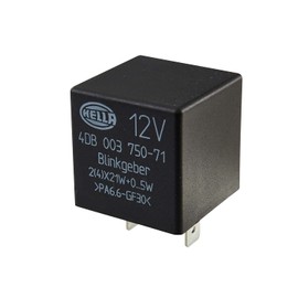 HELLA 4DB 003 750-711 Flasher Unit - 12V - 3-pin connector - Plugged - Electronic